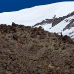 Climbing Mount St Helens The-worm-flow-route