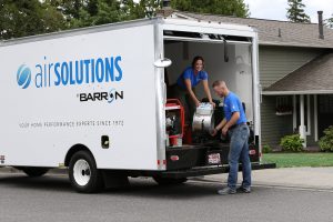 Barron Heating and Air Conditioning Air Solutions Aeroseal action shot