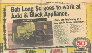 Judd and Black Appliance Bob Long Sr Ad