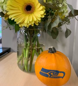 Baby Bay Produce Football Pumpkins