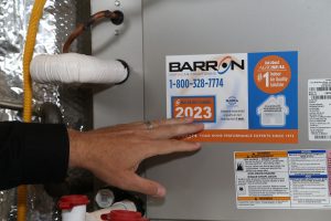 Barron Heating Building Science Air Duct Sticker