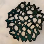Joanie-Schwartz Glass art Anacortes Coral bowl