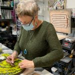Joanie-Schwartz Glass art Anacortes studio