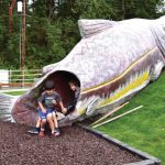 la conner art walk salmon-slide