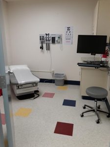 One of two exam rooms inside the Sedro-Woolley High School clinic.