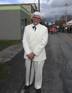 Seattle resident David Jensen, who dressed as KFC founder Col. Harland Sanders in 2016 Edison Chicken Parade